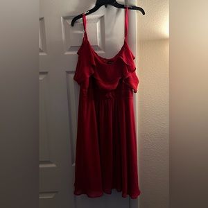 Torrid Red short chiffon dress
